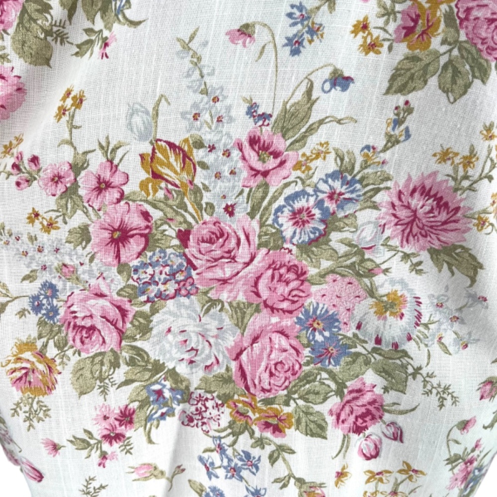 Vintage Blair 80s Floral Bouquet Cream Blazer Jacket Size 16 - Picture 10 of 12